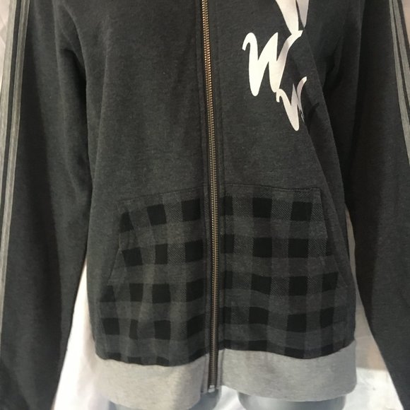 Wildchild Nation Hoodie Small Women s Adult Gray Black Graphic Sweatshirt - Picture 3 of 13